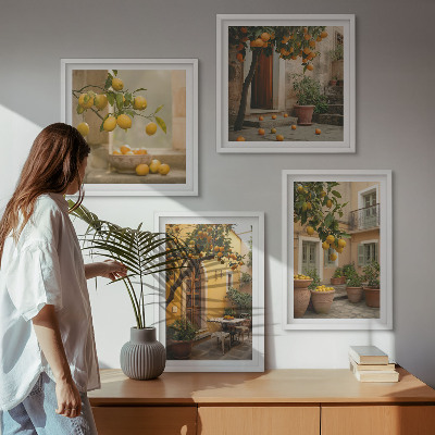 Dekorativni komplet slika za zid Vrt citrusa na suncu