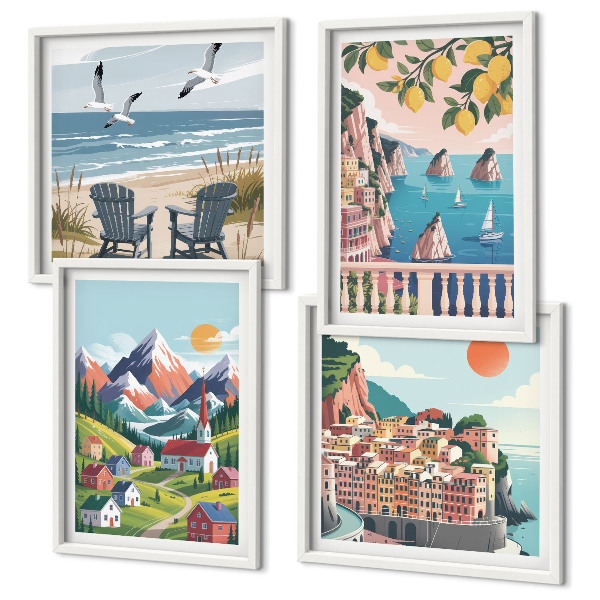 Set 4 slike u okviru Šarene planine i obalni gradovi