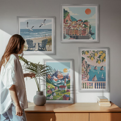 Set 4 slike u okviru Šarene planine i obalni gradovi
