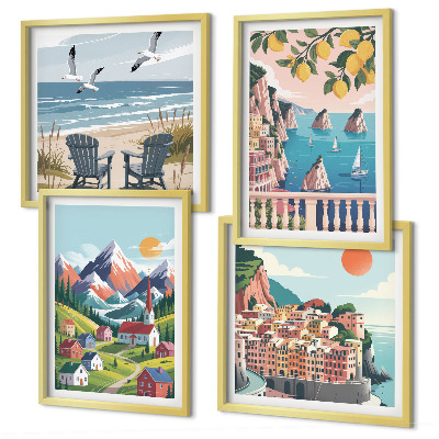 Set 4 slike u okviru Šarene planine i obalni gradovi