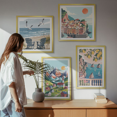 Set 4 slike u okviru Šarene planine i obalni gradovi