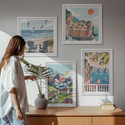 Set 4 slike u okviru Šarene planine i obalni gradovi