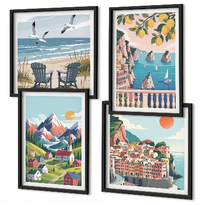 Set 4 slike u okviru Šarene planine i obalni gradovi