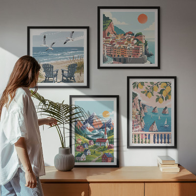 Set 4 slike u okviru Šarene planine i obalni gradovi