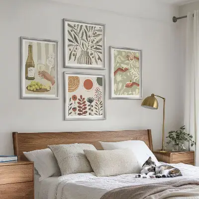 Rustikalni kokteli od cvjetova masline set od 4 slike u okviru