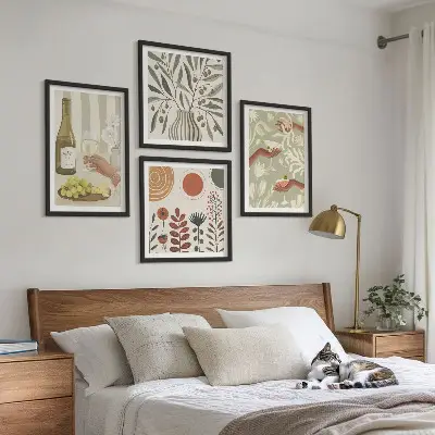 Rustikalni kokteli od cvjetova masline set od 4 slike u okviru