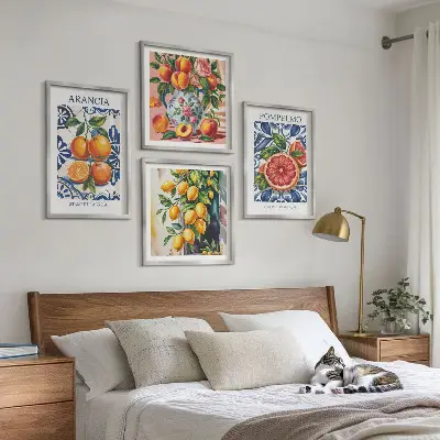 Komplet slika za spavaću sobu talijanski modni plakati s motivima citrusa