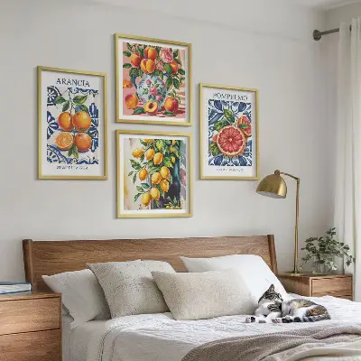 Komplet slika za spavaću sobu talijanski modni plakati s motivima citrusa