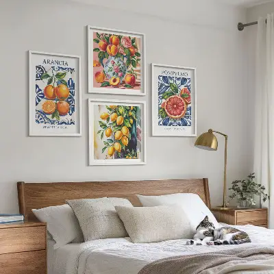 Komplet slika za spavaću sobu talijanski modni plakati s motivima citrusa