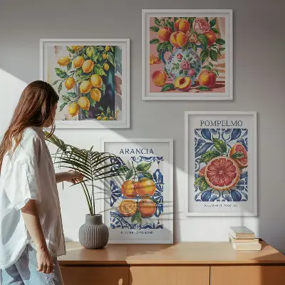 Komplet slika za spavaću sobu talijanski modni plakati s motivima citrusa