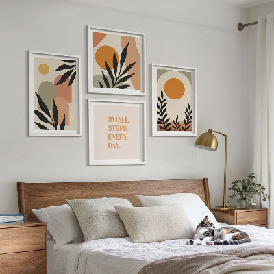 Set 4 slike u okviru Apstraktni biljni motivi