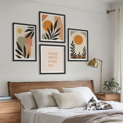 Set 4 slike u okviru Apstraktni biljni motivi