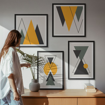 Dekorativni komplet slika za zid Apstraktni geometrijski oblici