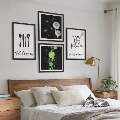 Dekorativni komplet zidnih slika natpisi u kuhinji s motivom maslačka i limete