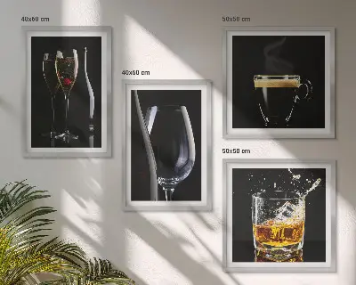 Komplet slika za spavaću sobu s motivima viskija, vina, šampanjca i kave