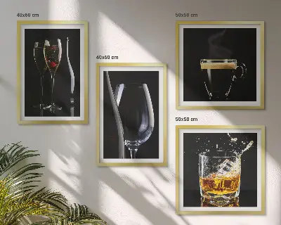 Komplet slika za spavaću sobu s motivima viskija, vina, šampanjca i kave