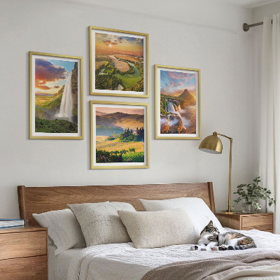 Set 4 slike u okviru Talijanski pogledi na zalazak sunca