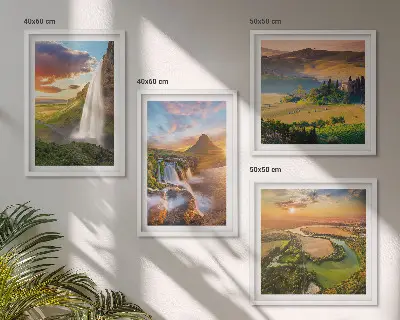 Talijanski pogledi na zalazak sunca set od 4 slike u okviru