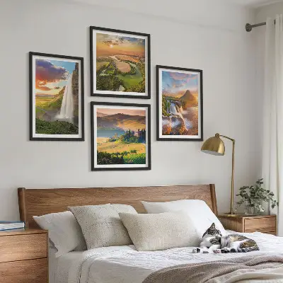 Talijanski pogledi na zalazak sunca set od 4 slike u okviru