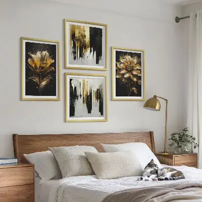Komplet slika za spavaću sobu elegantni moderni cvjetni motivi
