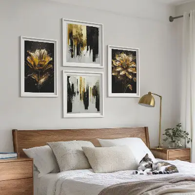 Komplet slika za spavaću sobu elegantni moderni cvjetni motivi