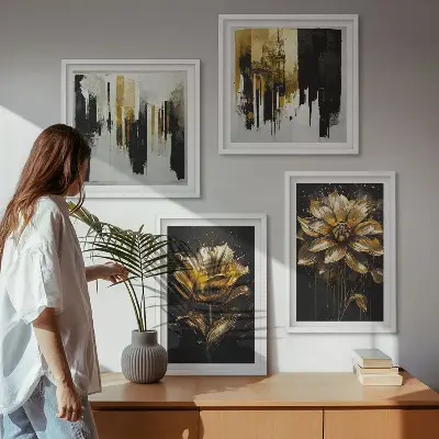 Komplet slika za spavaću sobu elegantni moderni cvjetni motivi