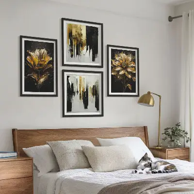 Komplet slika za spavaću sobu elegantni moderni cvjetni motivi