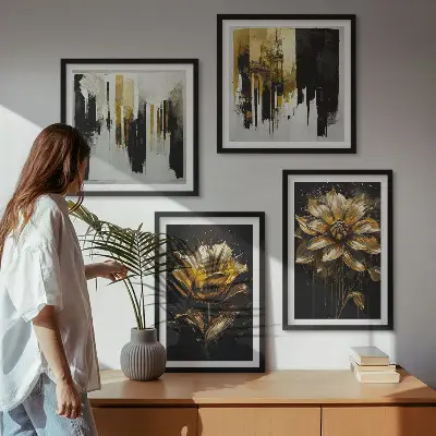 Komplet slika za spavaću sobu elegantni moderni cvjetni motivi