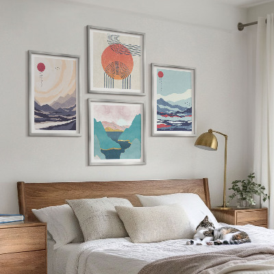 Set 4 slike u okviru Japanski planinski krajolici