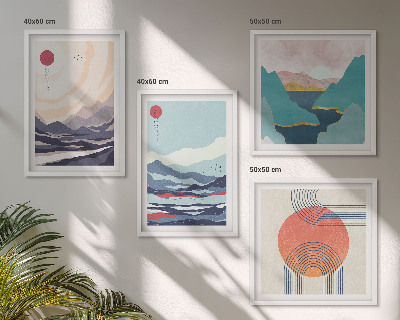 Set 4 slike u okviru Japanski planinski krajolici