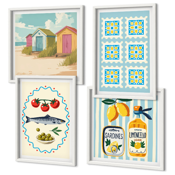 Komplet slika za spavaću sobu Ilustracije mediteranske kuhinje