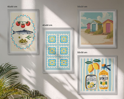 Komplet slika za spavaću sobu Ilustracije mediteranske kuhinje