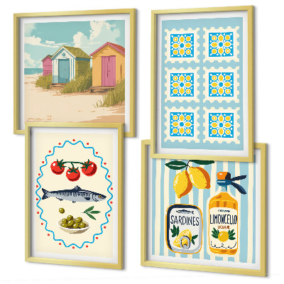 Komplet slika za spavaću sobu Ilustracije mediteranske kuhinje