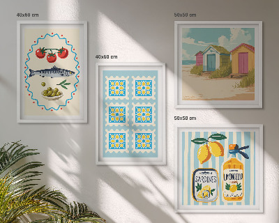 Komplet slika za spavaću sobu Ilustracije mediteranske kuhinje