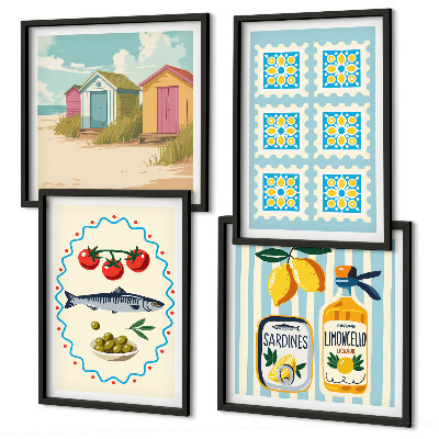 Komplet slika za spavaću sobu Ilustracije mediteranske kuhinje