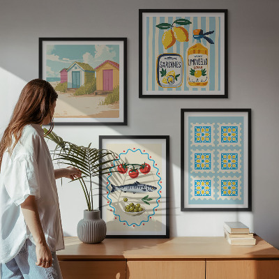 Komplet slika za spavaću sobu Ilustracije mediteranske kuhinje