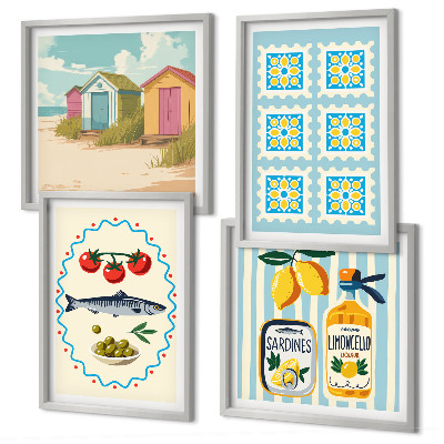 Komplet slika za spavaću sobu Ilustracije mediteranske kuhinje
