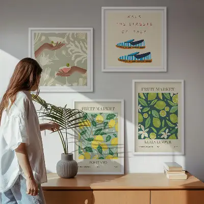 Talijanski plakati s motivima voća set od 4 slike u okviru