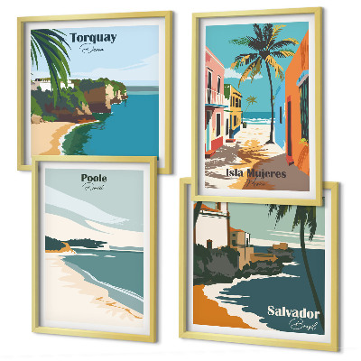 Komplet slika za spavaću sobu Tropske plaže i palme