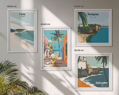 Komplet slika za spavaću sobu Tropske plaže i palme