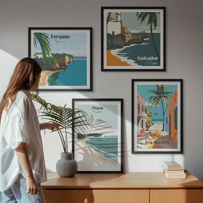 Komplet slika za spavaću sobu Tropske plaže i palme