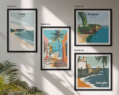 Komplet slika za spavaću sobu Tropske plaže i palme