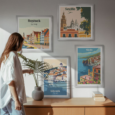 Komplet slika za spavaću sobu Krajolici europskih gradova