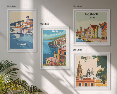 Komplet slika za spavaću sobu Krajolici europskih gradova