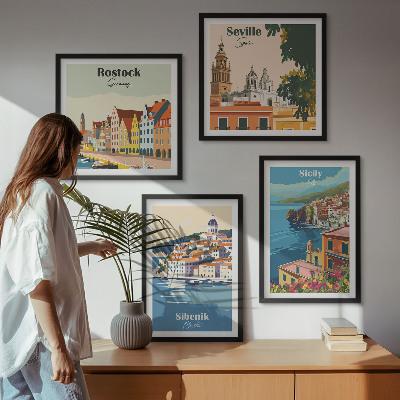Komplet slika za spavaću sobu Krajolici europskih gradova