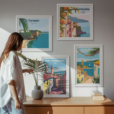 Set 4 slike u okviru Talijanski primorski gradovi