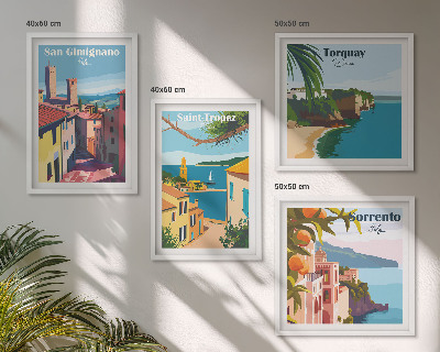 Set 4 slike u okviru Talijanski primorski gradovi