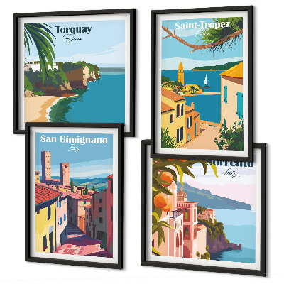 Set 4 slike u okviru Talijanski primorski gradovi