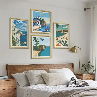Dekorativni komplet slika za zid Turistički primorski krajolici