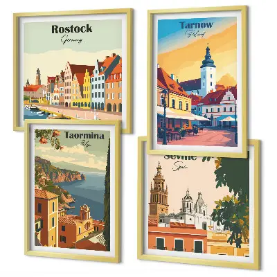Komplet slika za spavaću sobu motiv arhitekture obalnih gradova